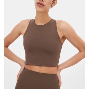NWT girlfriend collective brown dylan tank bra Sz M